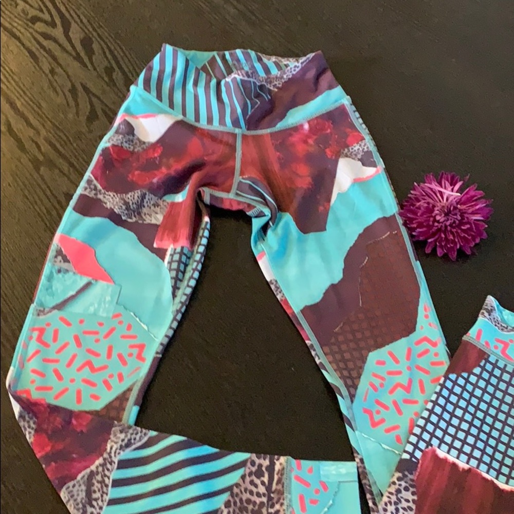 Green leggings reebok